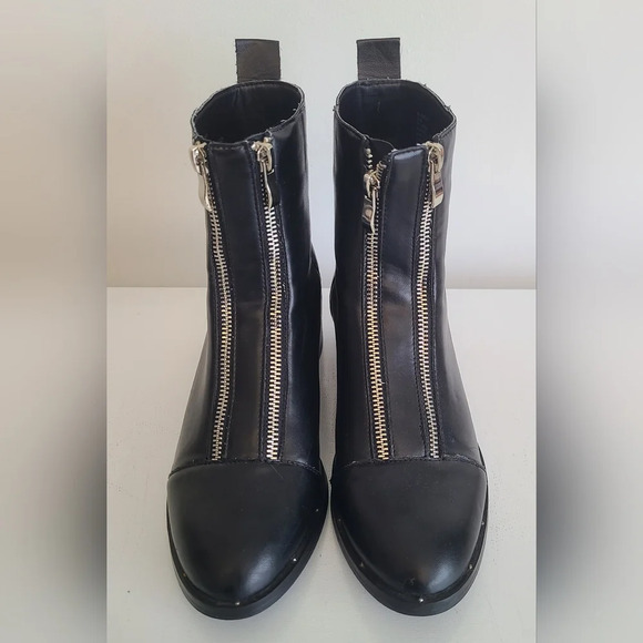 Design Lab Ankle Double Zipper Boots, Black, Size 6.5M - Picture 3 of 9